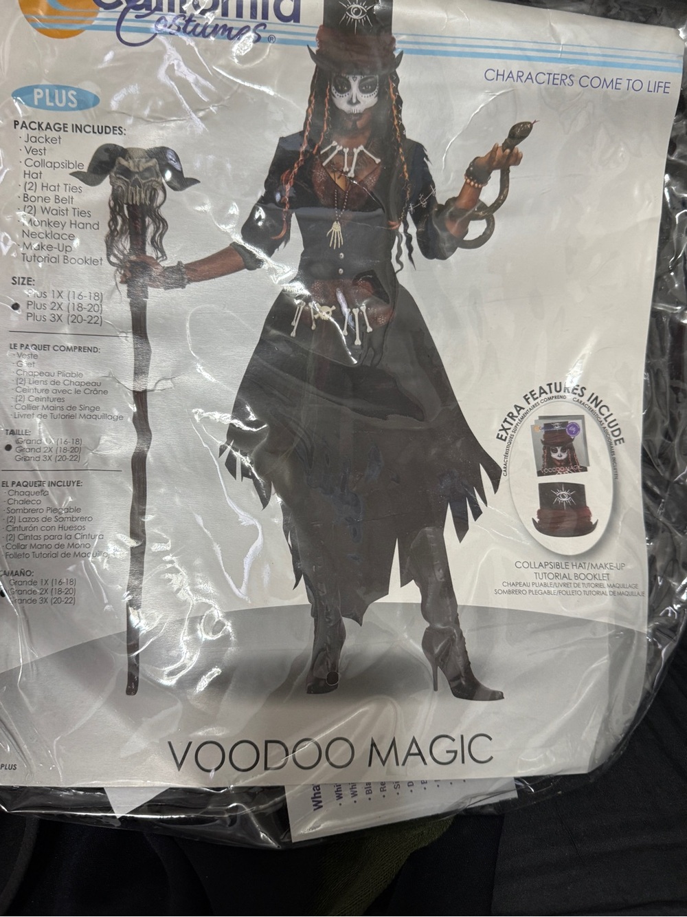California Costumes Voodoo Magic Women's Costume - Black & Brown